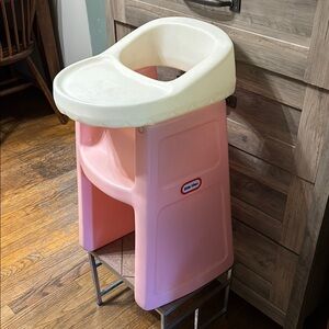 VINTAGE PRE OWNED Little Tikes PINK Baby Doll 24" High Chair